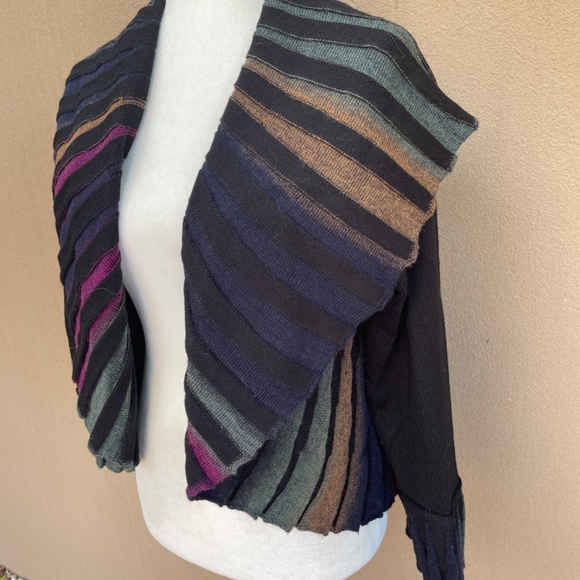 NEW! Angel Design by Sabri Ozel Pleated Italian Circle Cardigan Size Small - Picture 4 of 12